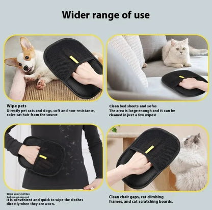 Electrostatic Pet Hair Grooming Gloves